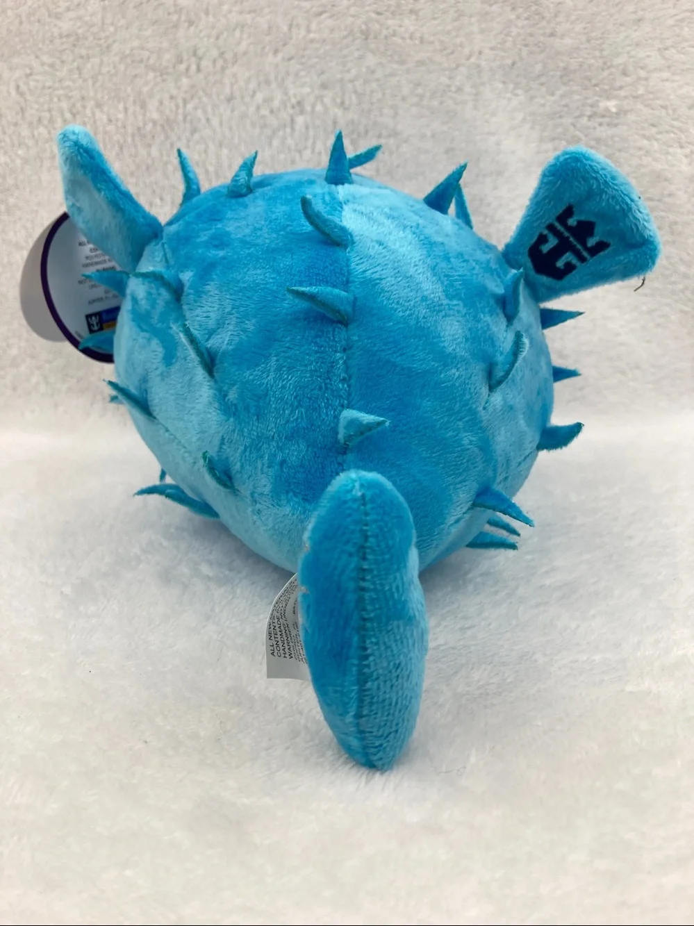 Royal Caribbean Royal Bingo B3 Puffer Fish Plush Stuffed Animal Toy NWT 7”
